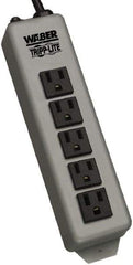 Tripp-Lite - 5 Outlets, 120 VAC15 Amps, 15' Cord, Power Outlet Strip - Keyhole, Tab Mount, 5-15 NEMA Configuration, 8-3/4" Strip - USA Tool & Supply