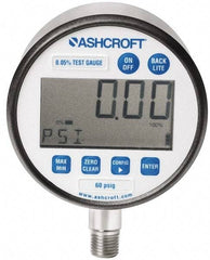 Ashcroft - 3" Dial, 1/4 Thread, 0-2,000 Scale Range, Pressure Gauge - Lower Connection Mount, Accurate to 0.1% of Scale - USA Tool & Supply