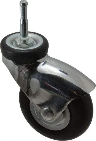 Shepherd - 3" Diam x 15/16" Wide x 3-7/8" OAH Stem Mount Swivel Caster - Neoprene, 110 Lb Capacity, Precision Ball Bearing, 5/16 x 1-1/2" Friction Stem - USA Tool & Supply
