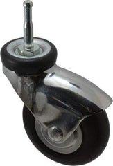 Shepherd - 3" Diam x 15/16" Wide x 3-7/8" OAH Stem Mount Swivel Caster - Neoprene, 110 Lb Capacity, Precision Ball Bearing, 5/16 x 1-1/2" Friction Stem - USA Tool & Supply