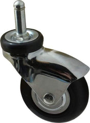 Shepherd - 3" Diam x 15/16" Wide x 3-7/8" OAH Stem Mount Swivel Caster - Neoprene, 110 Lb Capacity, Precision Ball Bearing, 7/16 x 1-7/16" Friction Stem - USA Tool & Supply