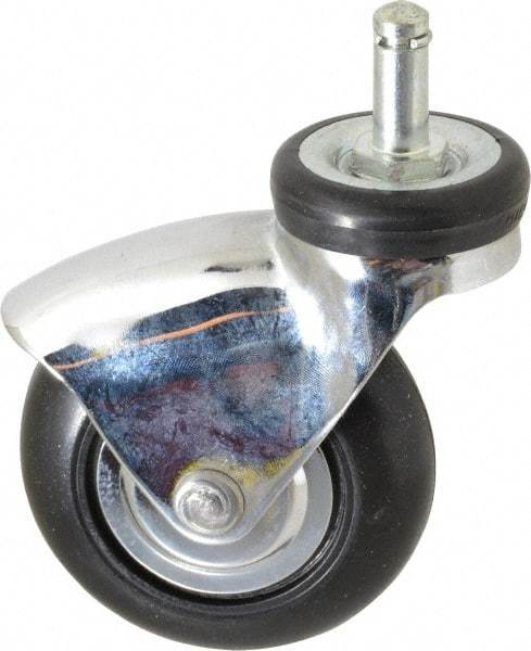 Shepherd - 3" Diam x 15/16" Wide x 3-7/8" OAH Stem Mount Swivel Caster - Neoprene, 110 Lb Capacity, Precision Ball Bearing, 3/8 x 1" Friction Stem - USA Tool & Supply