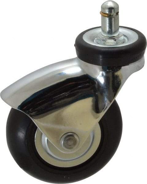 Shepherd - 3" Diam x 15/16" Wide x 3-7/8" OAH Stem Mount Swivel Caster - Neoprene, 110 Lb Capacity, Precision Ball Bearing, 7/16 x 7/8" Friction Stem - USA Tool & Supply