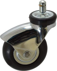 Shepherd - 3" Diam x 15/16" Wide x 3-7/8" OAH Stem Mount Swivel Caster - Neoprene, 110 Lb Capacity, Precision Ball Bearing, 7/16 x 7/8" Friction Stem - USA Tool & Supply