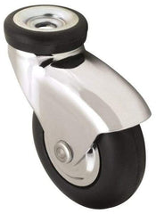 Shepherd - 3" Diam x 15/16" Wide x 3-7/8" OAH Stem Mount Swivel Caster with Brake - Neoprene, 110 Lb Capacity, Precision Ball Bearing, 5/16 x 1-1/2" Friction Stem - USA Tool & Supply