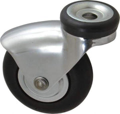 Shepherd - 3" Diam x 15/16" Wide x 3-7/8" OAH Hollow Kingpin Mount Swivel Caster - Neoprene, 110 Lb Capacity, Precision Ball Bearing, 7/16 x 1/2" Hollow Kingpin Stem - USA Tool & Supply