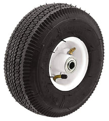 Albion - 10 Inch Diameter x 4.1 Inch Wide, Pneumatic Caster Wheel - 350 Lb. Capacity, 5/8 Inch Axle Diameter, Ball Bearing - USA Tool & Supply