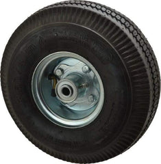 Albion - 10 Inch Diameter x 4-1/8 Inch Wide, Pneumatic Caster Wheel - 350 Lb. Capacity, 3-1/2 Inch Hub Length, 1/2 Inch Axle Diameter, Ball Bearing - USA Tool & Supply