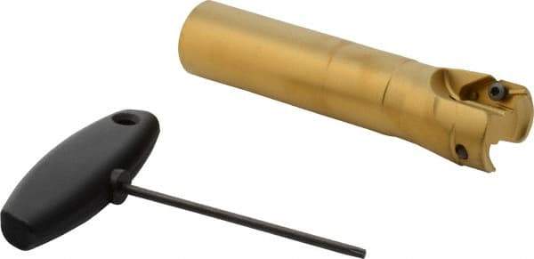 Seco - 1-1/2" Cutting Diam, Modular Connection Indexable Copy End Mill - 2 Inserts, VPGX 2206..E.-E10 Insert, R217.97 Toolholder, Through Coolant - USA Tool & Supply