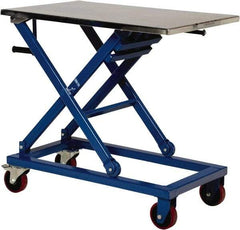 Vestil - 660 Lb Capacity Manual Scissor Lift - 18" to 39-1/2" Lift Height, 37" Platform Length x 23-1/2" Platform Width - USA Tool & Supply