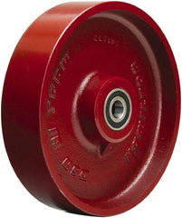 Hamilton - 8 Inch Diameter x 2 Inch Wide, Cast Iron Caster Wheel - 1,500 Lb. Capacity, 2-1/4 Inch Hub Length, 1/2 Inch Axle Diameter, Precision Ball Bearing - USA Tool & Supply