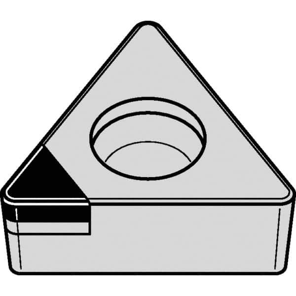 Kennametal - TCGW21.51 F Grade KD1400 Polycrystalline Diamond (PCD) Turning Insert - 60° Triangle, 1/4" Inscr Circle, 3/32" Thick, 1/64" Corner Radius - USA Tool & Supply
