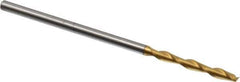 Hertel - 1/8", 1" LOC, 1/8" Shank Diam, 3" OAL, 2 Flute, Solid Carbide Square End Mill - Single End, TiN Finish, Spiral Flute, 30° Helix, Centercutting, Right Hand Cut - USA Tool & Supply