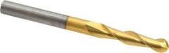 Hertel - 1/4" Diam, 1-1/8" LOC, 2 Flute Solid Carbide Ball End Mill - TiN Finish, Single End, 3" OAL, 1/4" Shank Diam - USA Tool & Supply