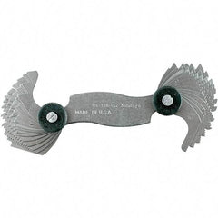Mitutoyo - Screw Pitch Gages Threads per Inch Range: 4 - 56 Pitch Range (mm): 0.50-6.00 - USA Tool & Supply