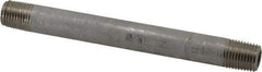 Merit Brass - Schedule 80, 1/4" Pipe x 5" Long, Grade 304/304L Stainless Steel Pipe Nipple - Seamless & Threaded - USA Tool & Supply