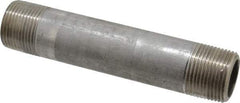 Merit Brass - Schedule 80, 1" Pipe x 6" Long, Grade 304/304L Stainless Steel Pipe Nipple - Seamless & Threaded - USA Tool & Supply