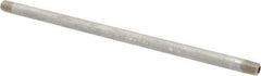 Merit Brass - Schedule 80, 1/4" Pipe x 12" Long, Grade 316/316L Stainless Steel Pipe Nipple - Seamless & Threaded - USA Tool & Supply