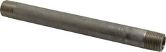 Merit Brass - Schedule 80, 1/2" Pipe x 8" Long, Grade 316/316L Stainless Steel Pipe Nipple - Seamless & Threaded - USA Tool & Supply