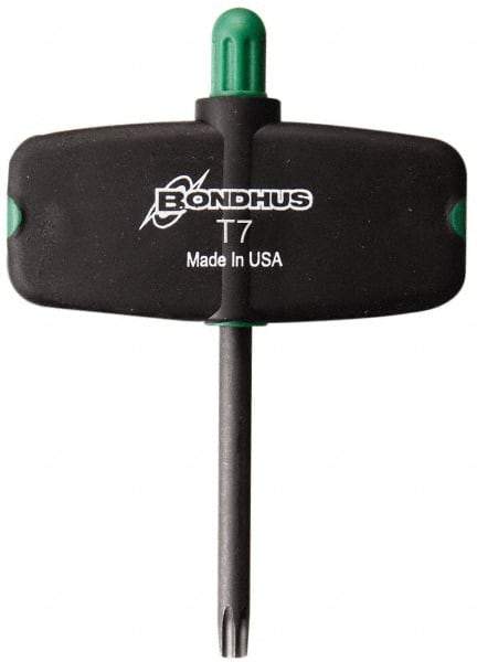 Bondhus - T7 Torx Plus Key - Wing Handle, Protanium High Torque Steel, 2" Length Under Head - USA Tool & Supply