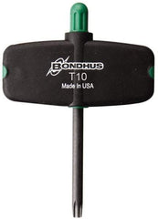 Bondhus - T10 Torx Plus Key - Wing Handle, Protanium High Torque Steel, 2" Length Under Head - USA Tool & Supply