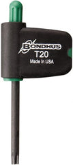 Bondhus - 3-1/2" OAL T20 Torx Key - USA Tool & Supply