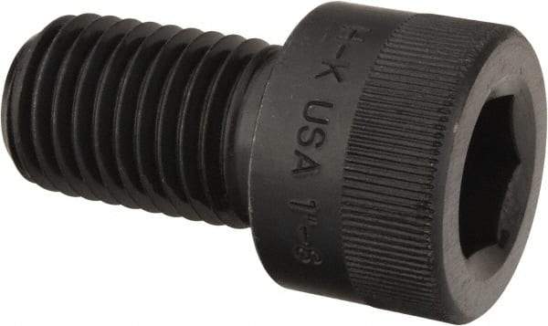 Holo-Krome - 1-8 UNC Hex Socket Drive, Socket Cap Screw - Alloy Steel, Black Oxide Finish, Fully Threaded, 1-3/4" Length Under Head - USA Tool & Supply
