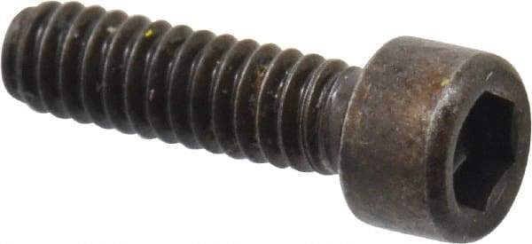 Made in USA - #2-56 UNC Hex Socket Drive, Socket Cap Screw - Alloy Steel, Black Oxide Finish, Fully Threaded, 5/16" Length Under Head - USA Tool & Supply