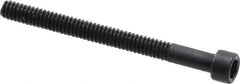 Made in USA - #2-56 UNC Hex Socket Drive, Socket Cap Screw - Alloy Steel, Black Oxide Finish, Partially Threaded, 1" Length Under Head - USA Tool & Supply