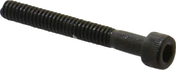 Made in USA - #5-40 UNC Hex Socket Drive, Socket Cap Screw - Alloy Steel, Black Oxide Finish, Partially Threaded, 1-1/4" Length Under Head - USA Tool & Supply