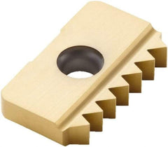 Seco - 14 TPI, Internal/External Thread, NPTF Standard, 17XMS CP500 Grade Thread Mill Insert - Carbide, TiAlN/TiN Coating - USA Tool & Supply