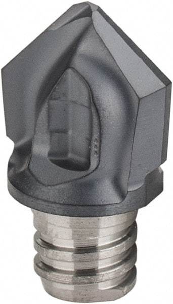 Iscar - MM HCD Grade IC908 Carbide Chamfer Milling Tip Insert - TiAlN Finish, 2 Flutes, 0.409" Cutting Diam, 0.354" Depth of Cut, 0.463" Extension - USA Tool & Supply