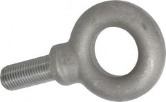 Gibraltar - 15,000 Lb Capacity, Steel, 1-1/4 - 7 Thread, Fixed Lifting Eye Bolt - Fully Threaded, 3" Shank, 3" Thread Length, Shoulder - USA Tool & Supply