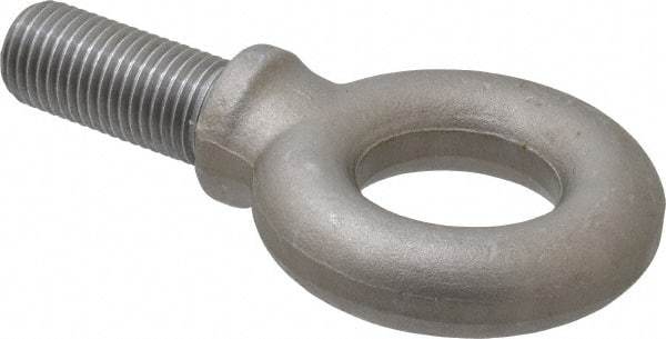 Gibraltar - 21,000 Lb Capacity, Steel, 1-1/2 - 6 Thread, Fixed Lifting Eye Bolt - Fully Threaded, 3-1/2" Shank, 3-1/2" Thread Length, Shoulder - USA Tool & Supply
