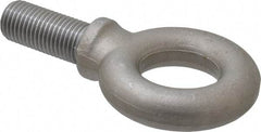 Gibraltar - 21,000 Lb Capacity, Steel, 1-1/2 - 6 Thread, Fixed Lifting Eye Bolt - Fully Threaded, 3-1/2" Shank, 3-1/2" Thread Length, Shoulder - USA Tool & Supply
