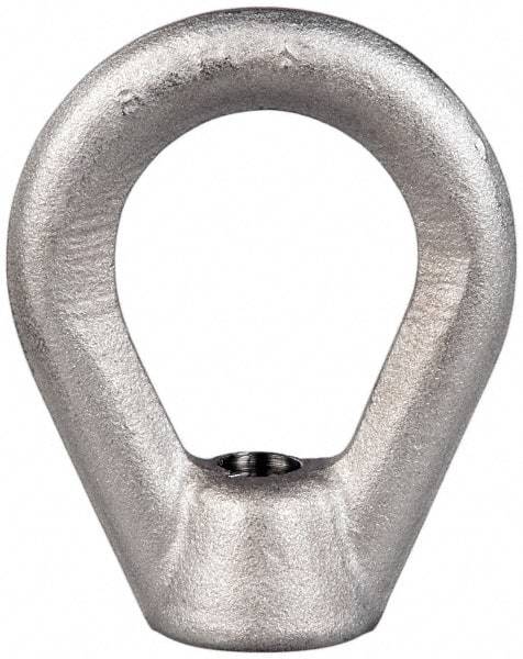 Gibraltar - 2,700 Lb Capacity, 3/8-16 Thread, Stainless Steel Lifting Eye Nut - Grade 304, 2-1/2" High, 1-1/4" Inside & 2" Outside Eye Diam, 7/8" Bell/Base Width - USA Tool & Supply