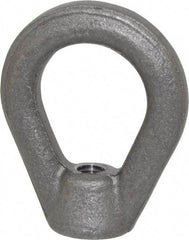 Gibraltar - 2,700 Lb Capacity, 3/8-16 Thread, Self Colored, Carbon Steel Heavy Duty Lifting Eye Nut - Grade C-1030, 2-1/2" High, 1-1/4" Inside & 2" Outside Eye Diam, 7/8" Bell/Base Width - USA Tool & Supply