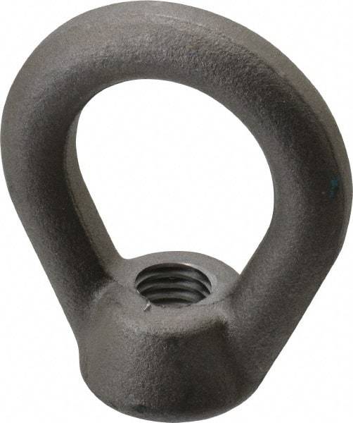 Gibraltar - 5,000 Lb Capacity, 5/8-11 Thread, Self Colored, Carbon Steel Heavy Duty Lifting Eye Nut - Grade C-1030, 3" High, 1-1/2" Inside & 2-1/2" Outside Eye Diam, 1-3/8" Bell/Base Width - USA Tool & Supply