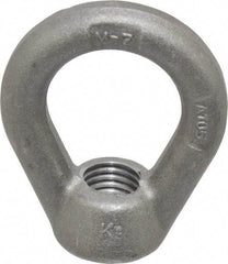 Gibraltar - 5,000 Lb Capacity, 3/4-10 Thread, Self Colored, Carbon Steel Heavy Duty Lifting Eye Nut - Grade C-1030, 3" High, 1-1/2" Inside & 2-1/2" Outside Eye Diam, 1-3/8" Bell/Base Width - USA Tool & Supply