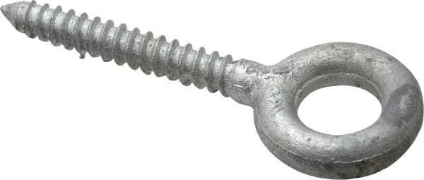 Gibraltar - 5/16, Hot Galvanized Finish, Forged Steel Forged Eye Bolt - 2" Thread Length, 5/8" ID, 2-1/4" Shank Length - USA Tool & Supply