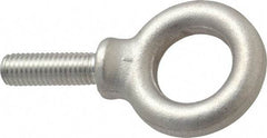 Gibraltar - 2,150 Lb Capacity, Stainless Steel, 1/2-13 Thread, Fixed Lifting Eye Bolt - Fully Threaded, 1-1/2" Shank, 1-1/2" Thread Length, Shoulder - USA Tool & Supply