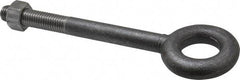 Gibraltar - 4,000 Lb Capacity, Steel, 5/8-11 Thread, Fixed Lifting Eye Bolt - Partially Threaded, 6" Shank, 2-1/2" Thread Length, No Shoulder - USA Tool & Supply