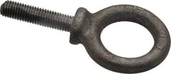 Gibraltar - 500 Lb Capacity, Steel, 1/4-28 Thread, Fixed Lifting Eye Bolt - Fully Threaded, 1" Shank, 1" Thread Length, Shoulder - USA Tool & Supply