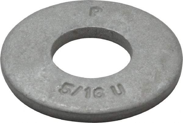 Armor Coat - 5/16" Screw, Grade 8 Alloy Steel USS Flat Washer - 3/8" ID x 7/8" OD, 0.094" Thick - USA Tool & Supply