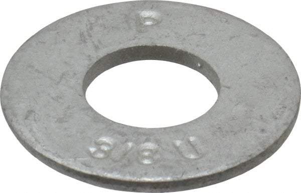Armor Coat - 3/8" Screw, Grade 8 Alloy Steel USS Flat Washer - 7/16" ID x 1" OD, 0.094" Thick - USA Tool & Supply