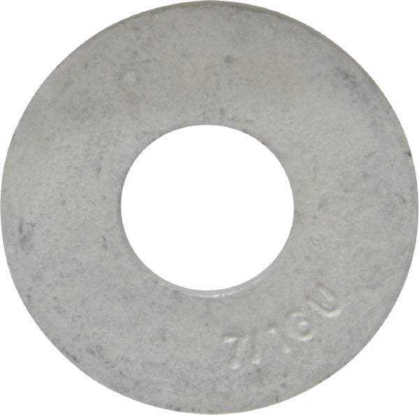 Armor Coat - 7/16" Screw, Grade 8 Alloy Steel USS Flat Washer - 1/2" ID x 1-1/4" OD, 0.094" Thick - USA Tool & Supply