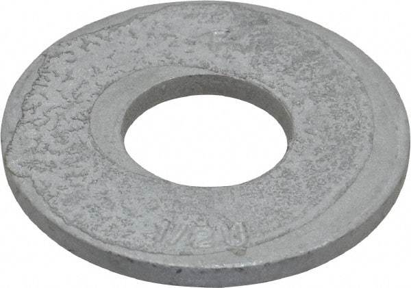 Armor Coat - 1/2" Screw, Grade 8 Alloy Steel USS Flat Washer - 9/16" ID x 1-3/8" OD, 1/8" Thick - USA Tool & Supply