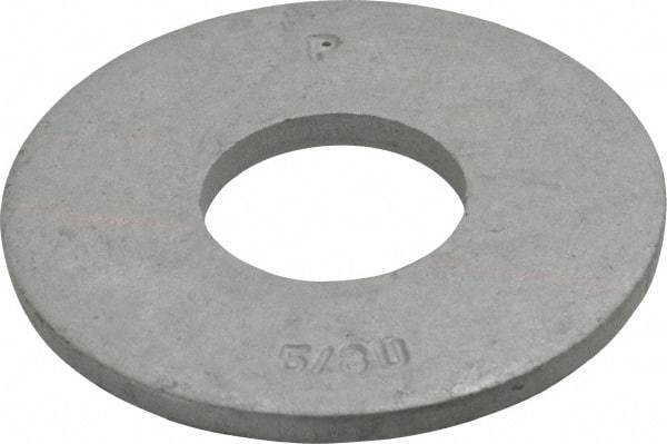 Armor Coat - 5/8" Screw, Grade 8 Alloy Steel USS Flat Washer - 21/32" ID x 1-3/4" OD, 0.156" Thick - USA Tool & Supply