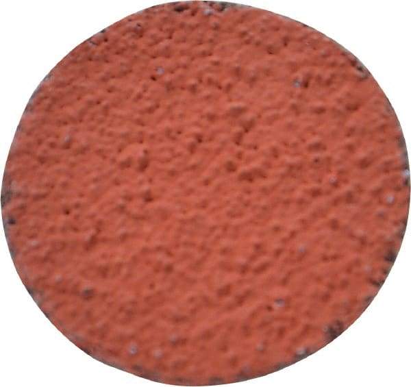 3M - 1" Disc Diam, 60 Grit, Ceramic Quick Change Disc - Type R Attaching System, Coated, Orange, Medium Grade, 30,000 RPM, 777F Series - USA Tool & Supply