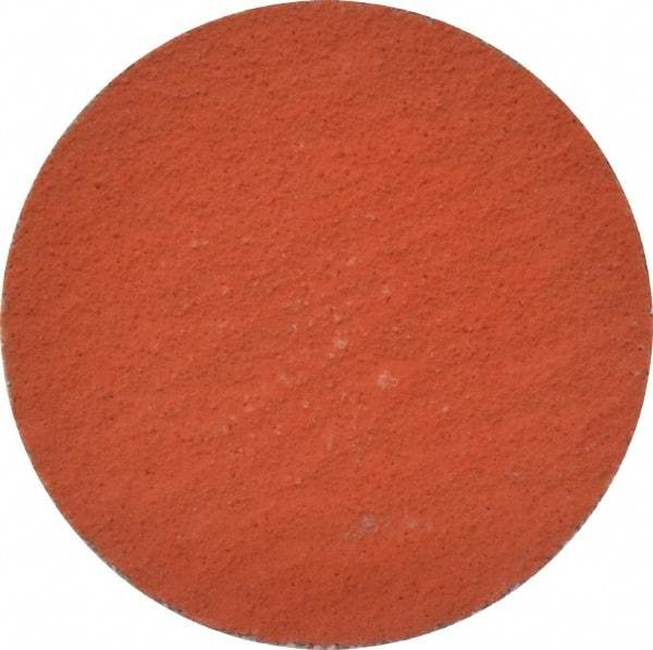 3M - 2" Disc Diam, 100 Grit, Ceramic Alumina Quick Change Disc - Type R Attaching System, Coated, Orange, Fine Grade, 25,000 RPM, 777F Series - USA Tool & Supply